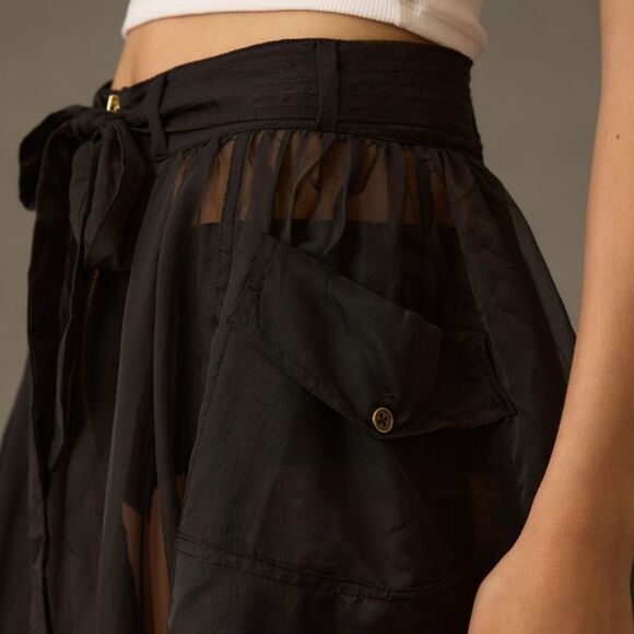 🐢 Anthropologie Sheer Parachute Skirt - Picture 6 of 8